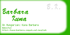 barbara kuna business card